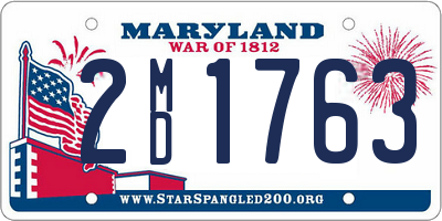 MD license plate 2MD1763
