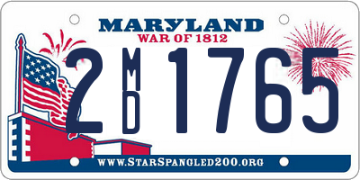 MD license plate 2MD1765