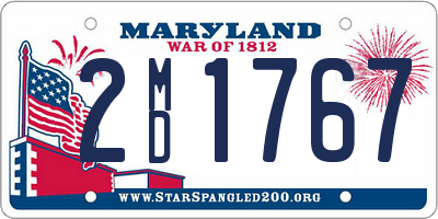 MD license plate 2MD1767