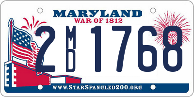 MD license plate 2MD1768