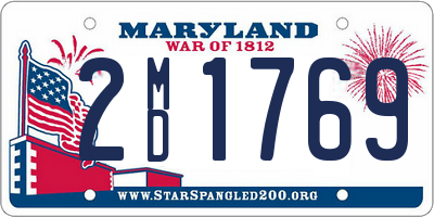 MD license plate 2MD1769