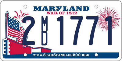 MD license plate 2MD1771