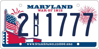 MD license plate 2MD1777