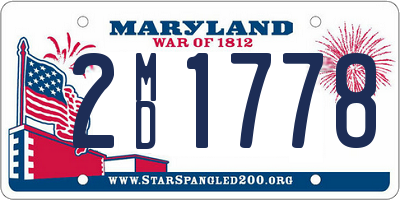 MD license plate 2MD1778