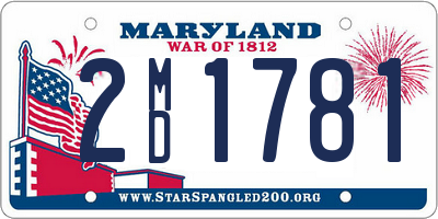 MD license plate 2MD1781