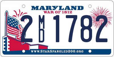 MD license plate 2MD1782