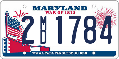 MD license plate 2MD1784