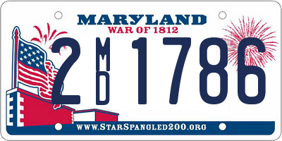 MD license plate 2MD1786