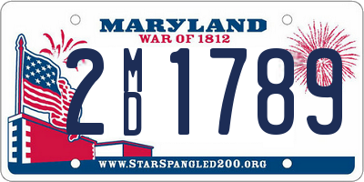 MD license plate 2MD1789