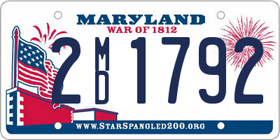 MD license plate 2MD1792