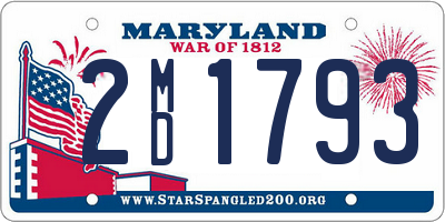 MD license plate 2MD1793