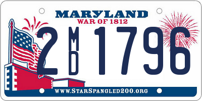 MD license plate 2MD1796