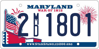 MD license plate 2MD1801