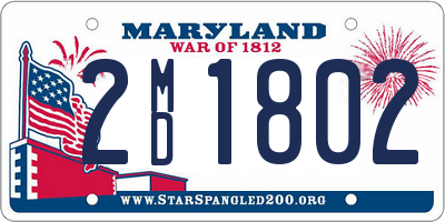 MD license plate 2MD1802