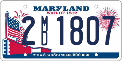 MD license plate 2MD1807
