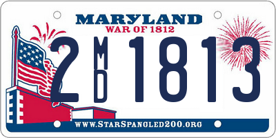 MD license plate 2MD1813