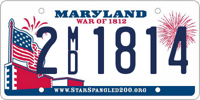 MD license plate 2MD1814