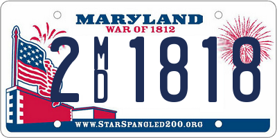 MD license plate 2MD1818