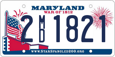 MD license plate 2MD1821