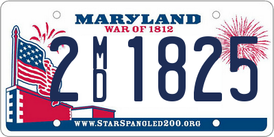 MD license plate 2MD1825