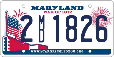 MD license plate 2MD1826