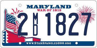 MD license plate 2MD1827