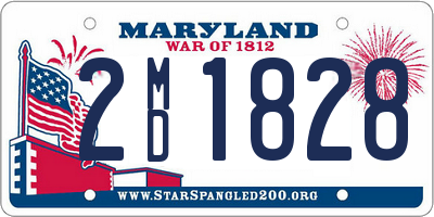 MD license plate 2MD1828