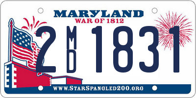 MD license plate 2MD1831