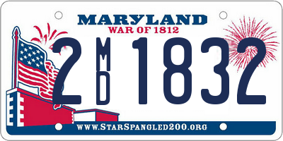 MD license plate 2MD1832