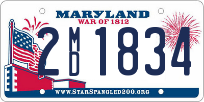 MD license plate 2MD1834