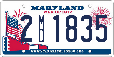 MD license plate 2MD1835