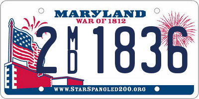 MD license plate 2MD1836