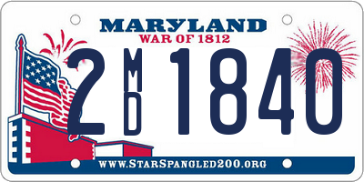 MD license plate 2MD1840