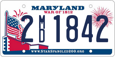 MD license plate 2MD1842