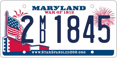 MD license plate 2MD1845