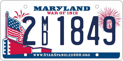 MD license plate 2MD1849