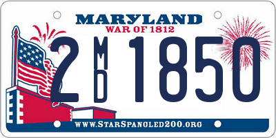 MD license plate 2MD1850