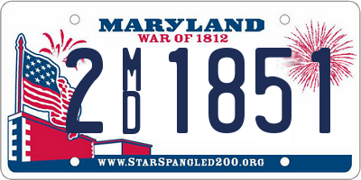 MD license plate 2MD1851