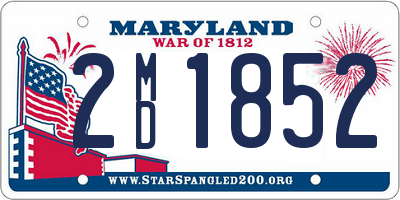 MD license plate 2MD1852