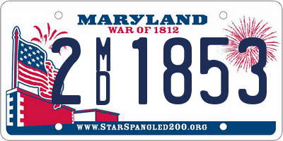 MD license plate 2MD1853