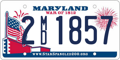 MD license plate 2MD1857