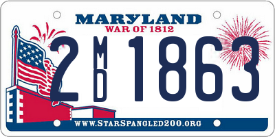 MD license plate 2MD1863