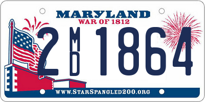 MD license plate 2MD1864