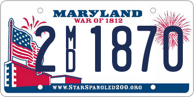 MD license plate 2MD1870