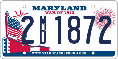 MD license plate 2MD1872