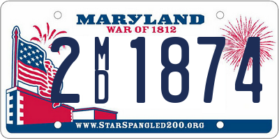 MD license plate 2MD1874