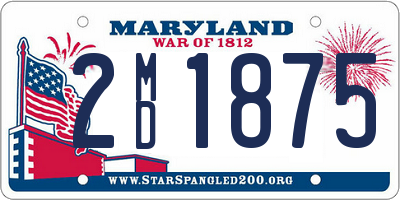 MD license plate 2MD1875