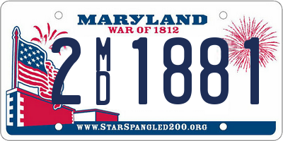 MD license plate 2MD1881