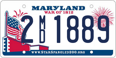 MD license plate 2MD1889