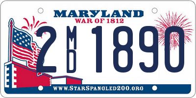 MD license plate 2MD1890